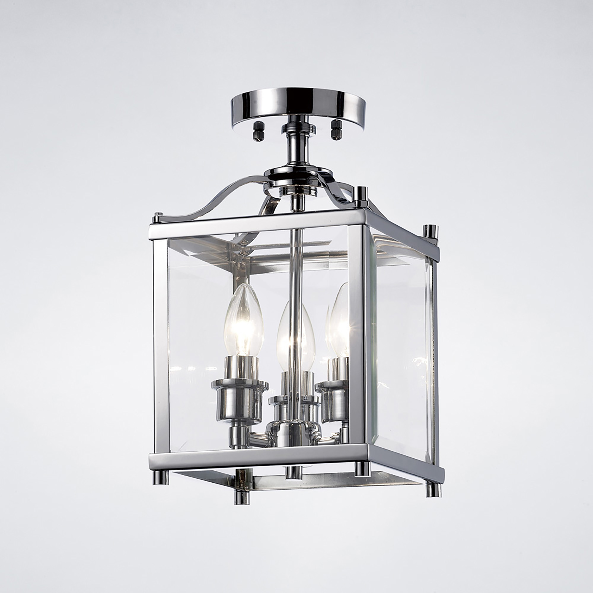 Aston Polished Chrome Ceiling Lights Diyas Lantern Ranges
